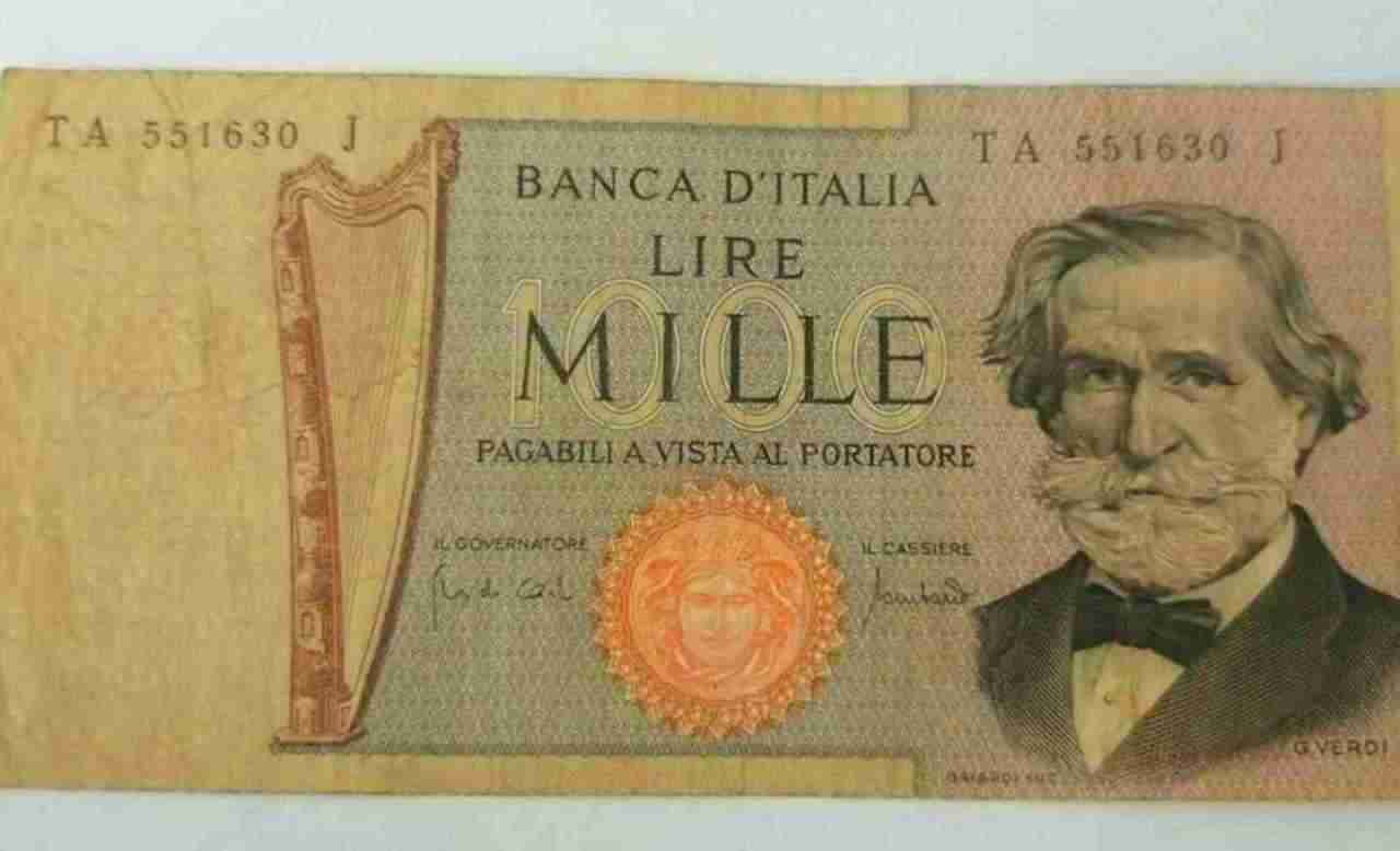Le vecchie mille lire italiane con Giuseppe Verdi
