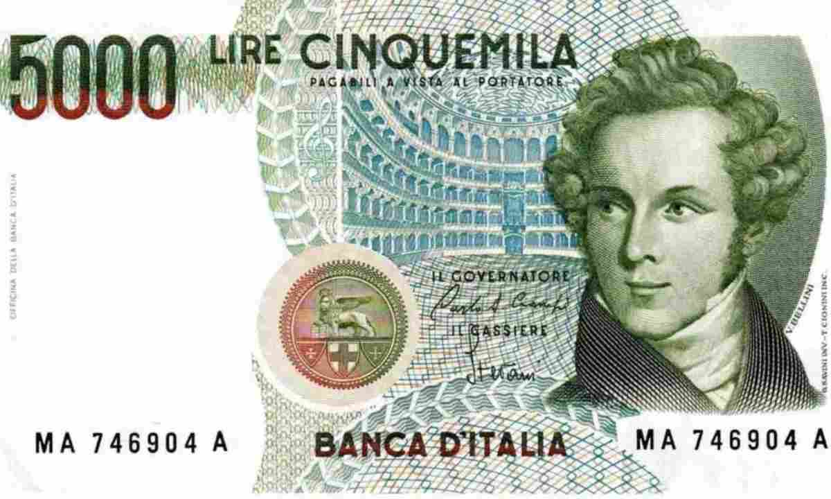 5000 lire Bellini