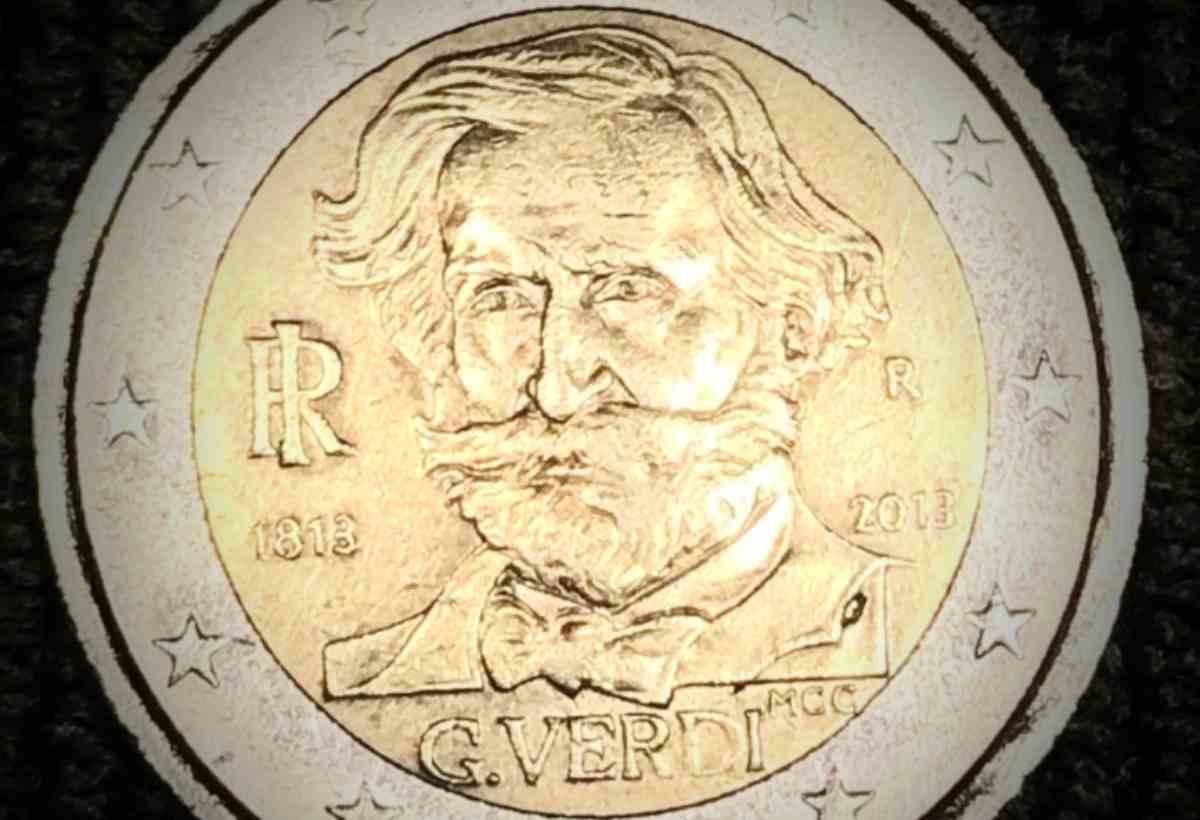 Moneta 2 euro Giuseppe Verdi