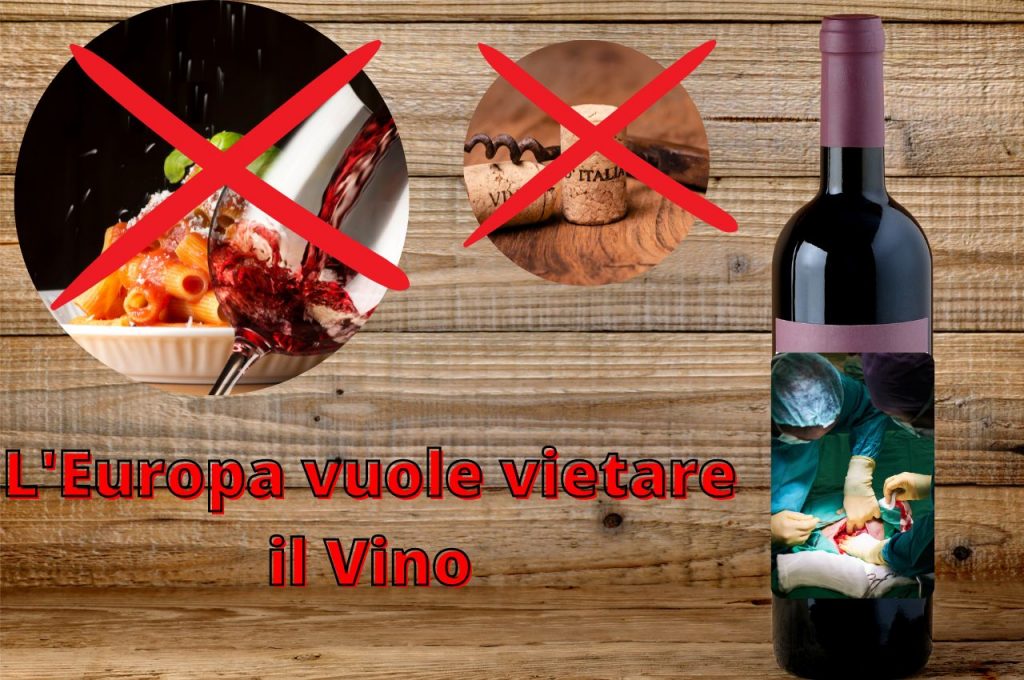 etichette di vino come le sigarette