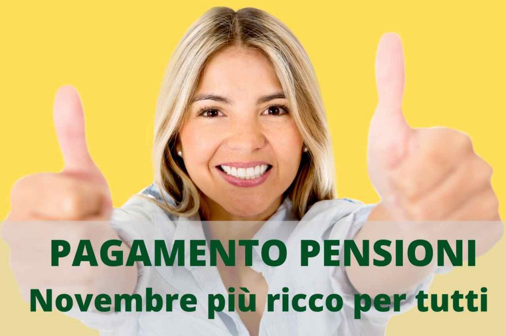 Pagamento pensioni novembre più ricco per rivalutazione e bonus 150