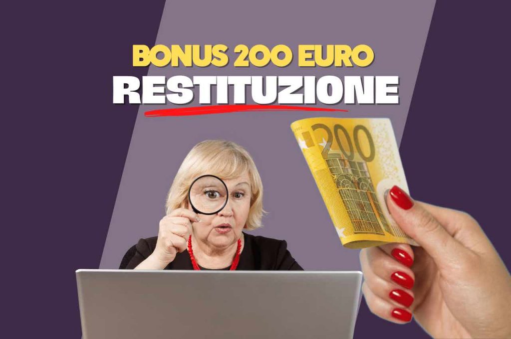 restituzione bonus 200 euro