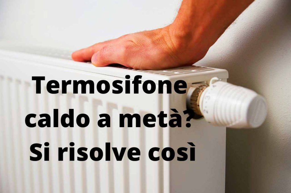Perché il termosifone si scalda a metà