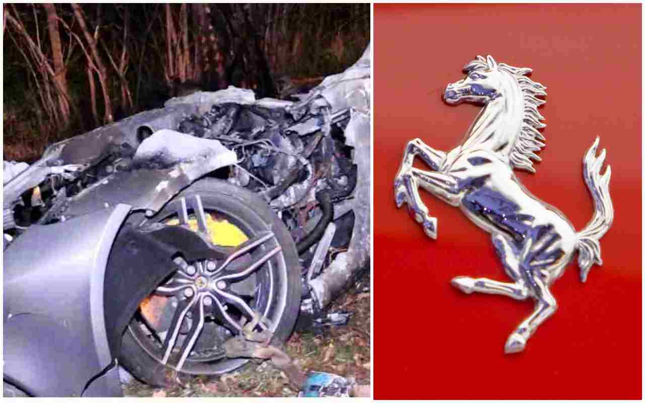 Ferrari crash immagine a titolo dimostrativo (Ansa Foto)
