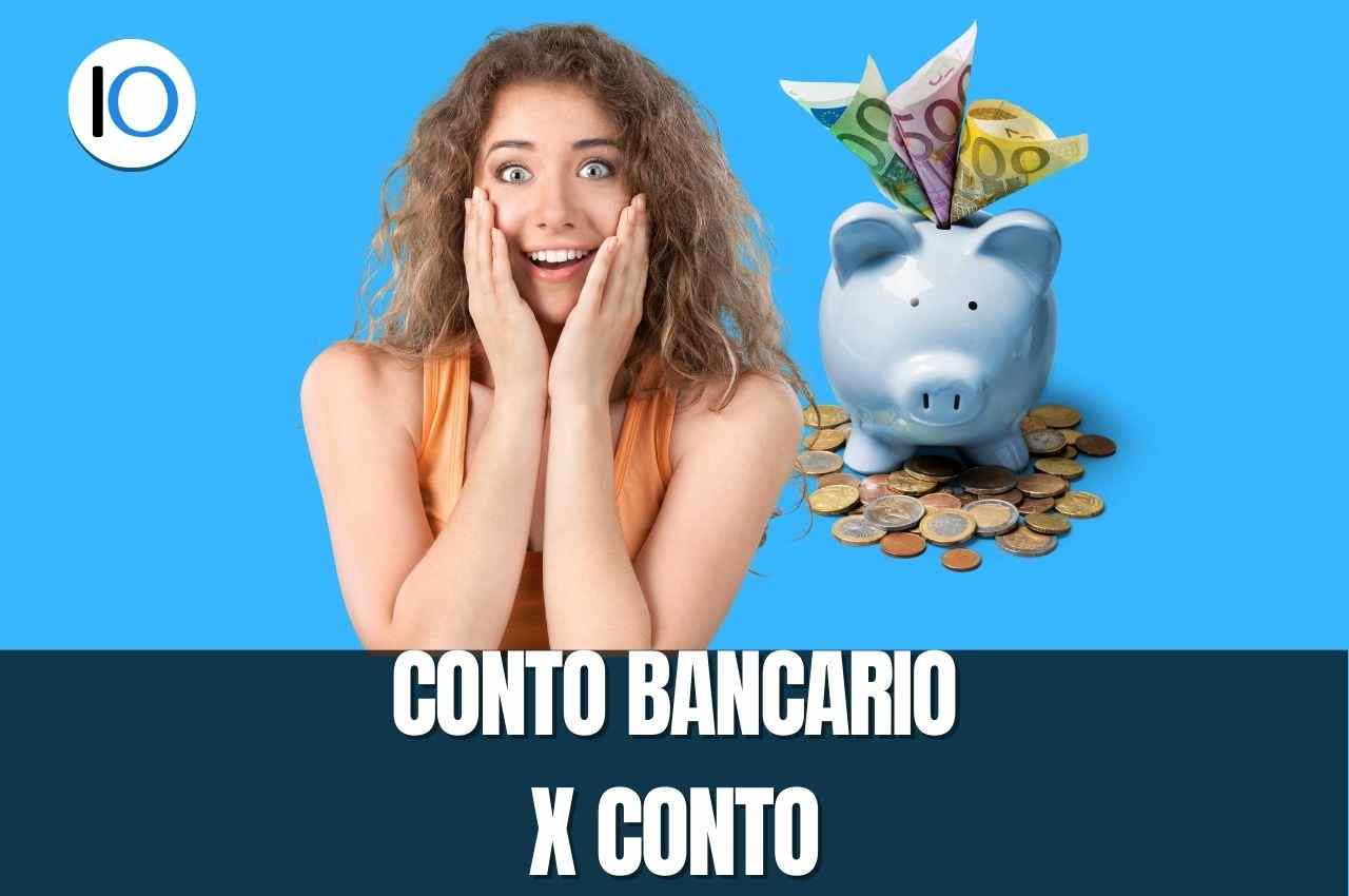 donna meravigliata conto bancario