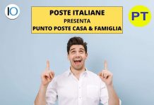 uomo felice che indica scritta poste italiane