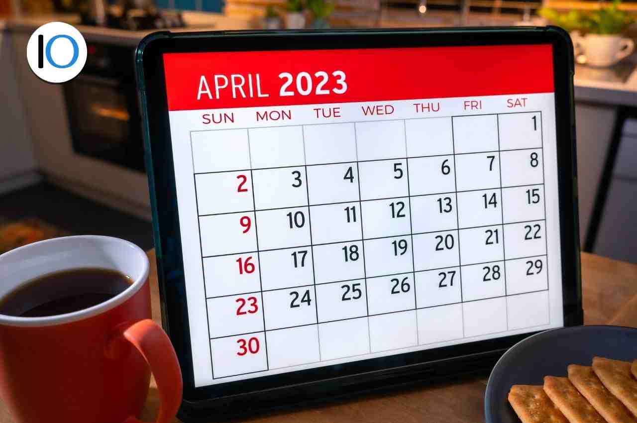 April Auction Calendar, is the first date to be circled