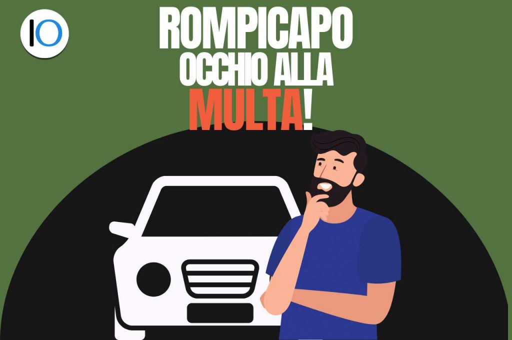 Uomo perplesso con auto accanto