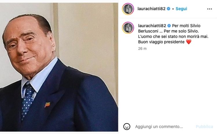 Morte Silvio Berlusconi addio Laura Chiatti