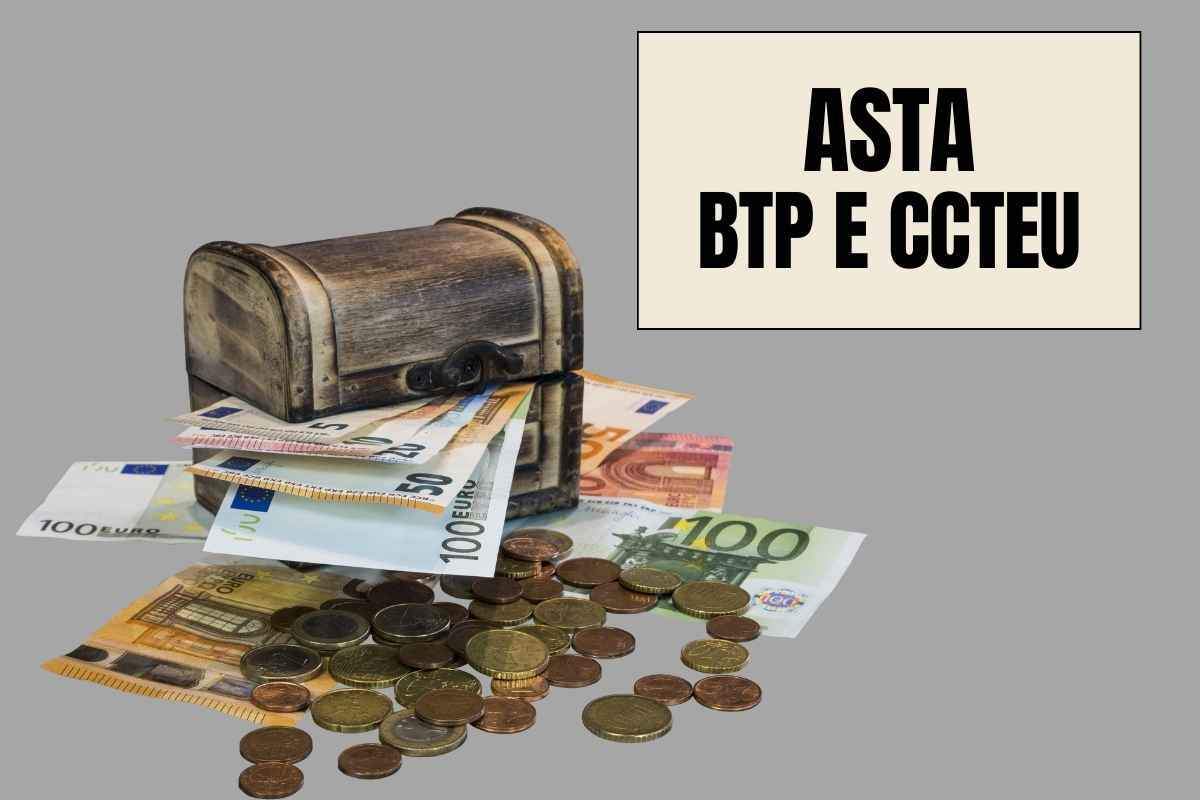 Asta BTP e CCTeu titoli di Stato