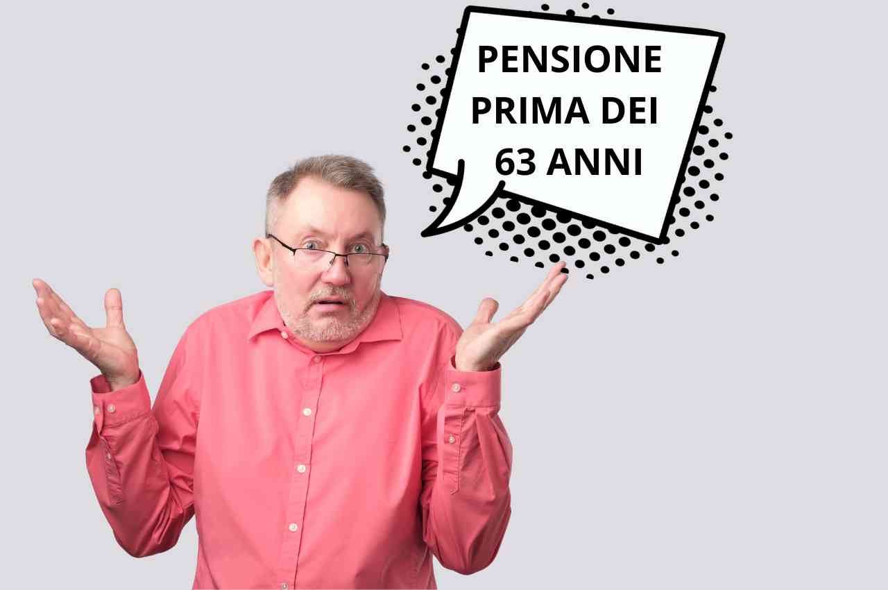 andare in pensione con meno di 63 anni