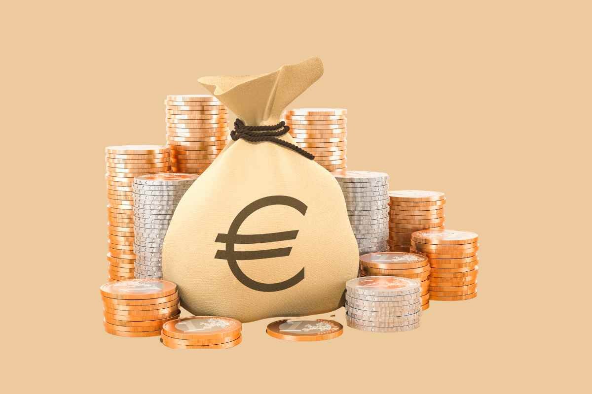 Sacco e monete euro