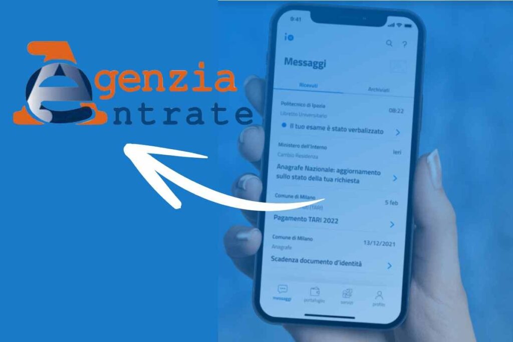 agenzia delle entrate su app io