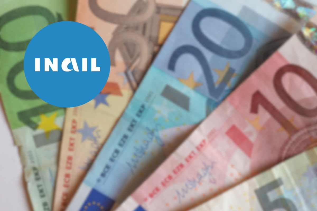 Banconote euro, logo INAIL