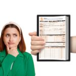 Donna che pensa e mano che sorregge il modello 730