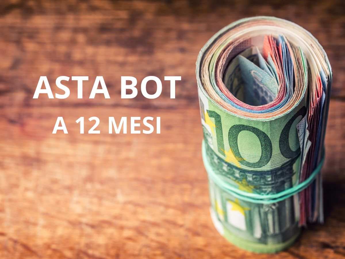 Soldi e scritta Asta BOT