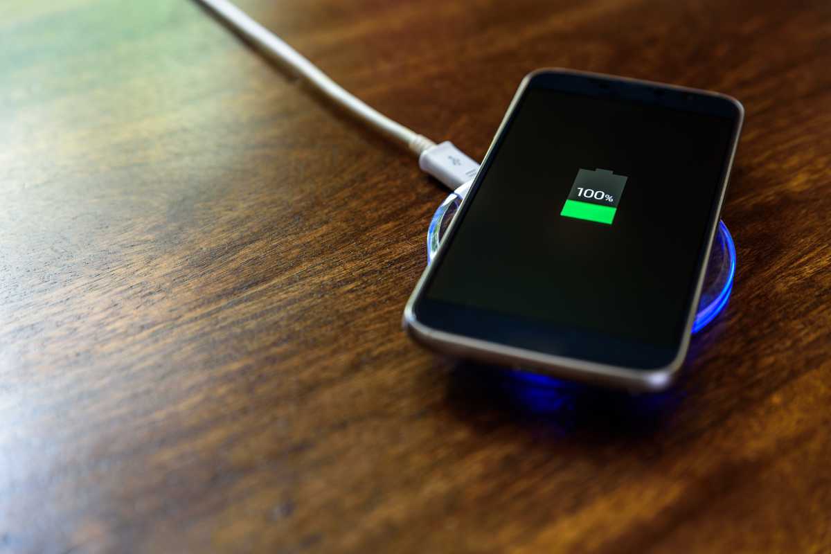 Smartphone sotto carica