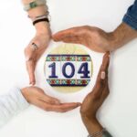 Mani in cerchio con logo 104