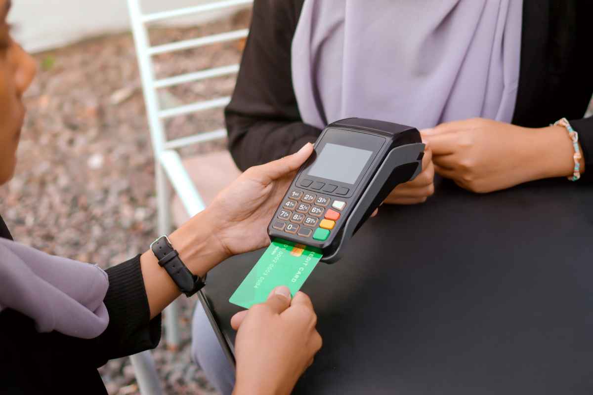 Carta infilata nel POS