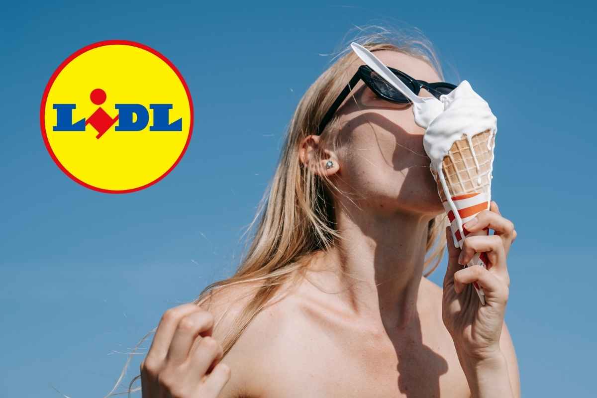 Donna mangia il gelato