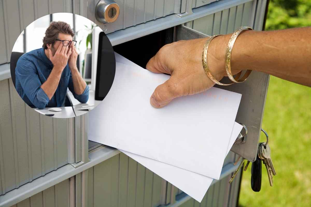 Persona che prende delle lettere dalla posta