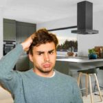 Uomo perplesso e cucina