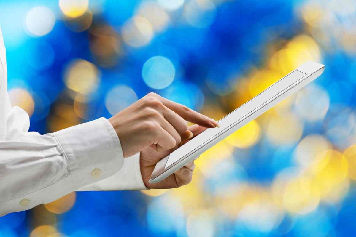 Cliccare sul tablet