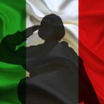 Bandiera italiana e militare