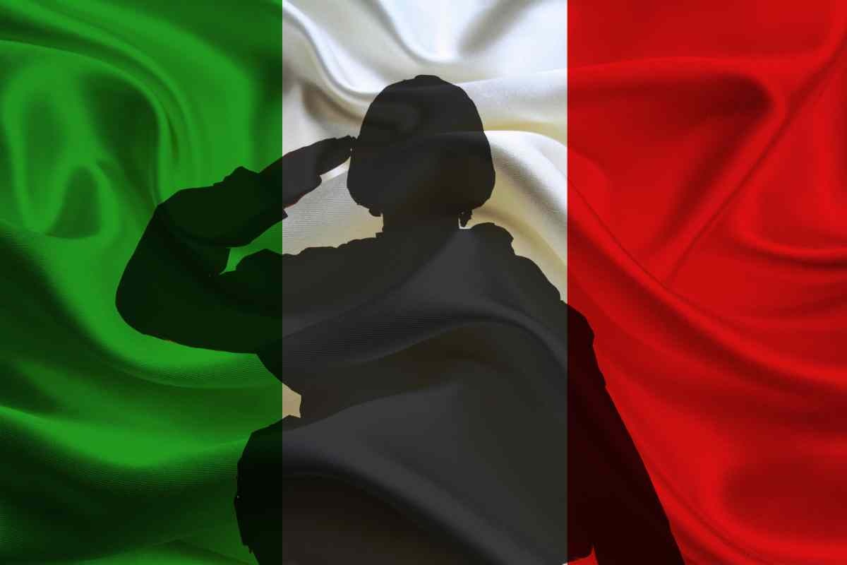 Bandiera italiana e militare