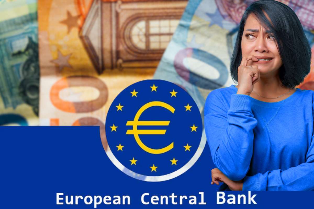 Banconote, donna pensierosa