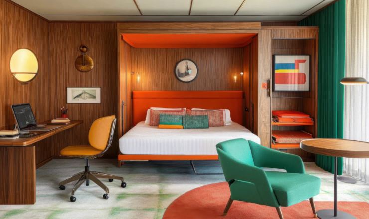 monolocale con letto a scomparsa